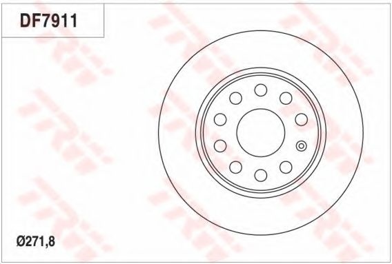 Disc frana VW GOLF VII (5G1, BE1) (2012 - 2016) TRW DF7911 piesa NOUA