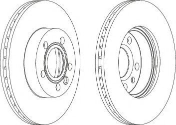 Disc frana VW LT II caroserie (2DA, 2DD, 2DH) (1996 - 2006) FERODO DDF1010 piesa NOUA