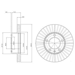 Disc frana VW LT II caroserie (2DA, 2DD, 2DH) (1996 - 2006) KRIEGER 0950004010 piesa NOUA