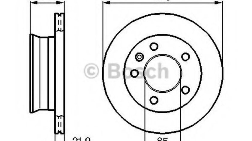 Disc frana VW LT II caroserie (2DA, 2DD, 2DH) (1996 - 2006) BOSCH 0 986 478 849 piesa NOUA