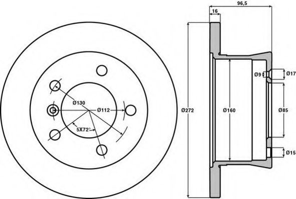 Disc frana VW LT II platou / sasiu (2DC, 2DF, 2DG, 2DL, 2DM) (1996 - 2006) JURID 567761J piesa NOUA