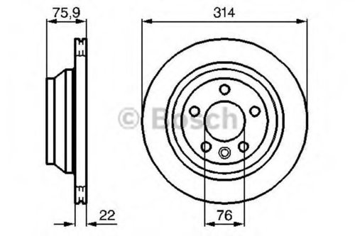 Disc frana VW MULTIVAN V (7HM, 7HN, 7HF, 7EF, 7EM, 7EN) (2003 - 2015) BOSCH 0 986 479 B72 piesa NOUA