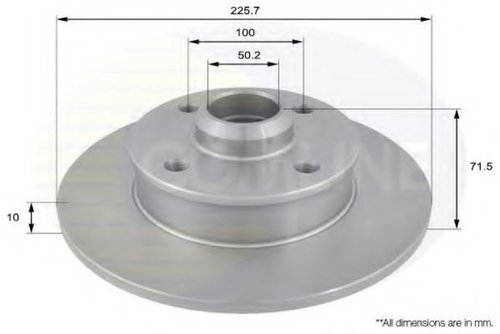 Disc frana VW PASSAT (3A2, 35I) (1988 - 1997) COMLINE ADC1416 piesa NOUA