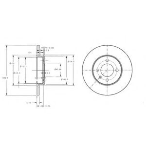 Disc frana VW PASSAT (3B2) (1996 - 2001) DELPHI BG2454 piesa NOUA