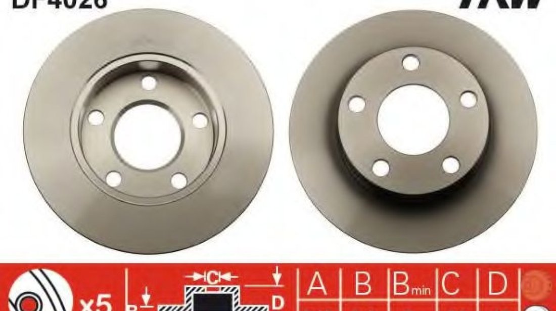 Disc frana VW PASSAT Variant (3B6) (2000 - 2005) TRW DF4026 piesa NOUA