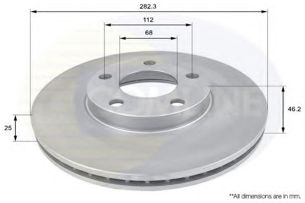 Disc frana VW PASSAT Variant (3B6) (2000 - 2005) COMLINE ADC1425V piesa NOUA