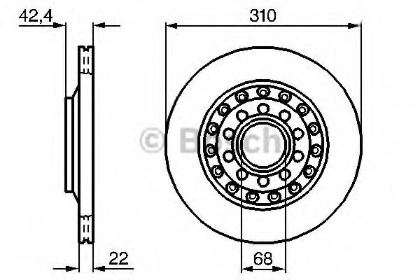 Disc frana VW PHAETON (3D) (2002 - 2016) BOSCH 0 986 479 062 piesa NOUA