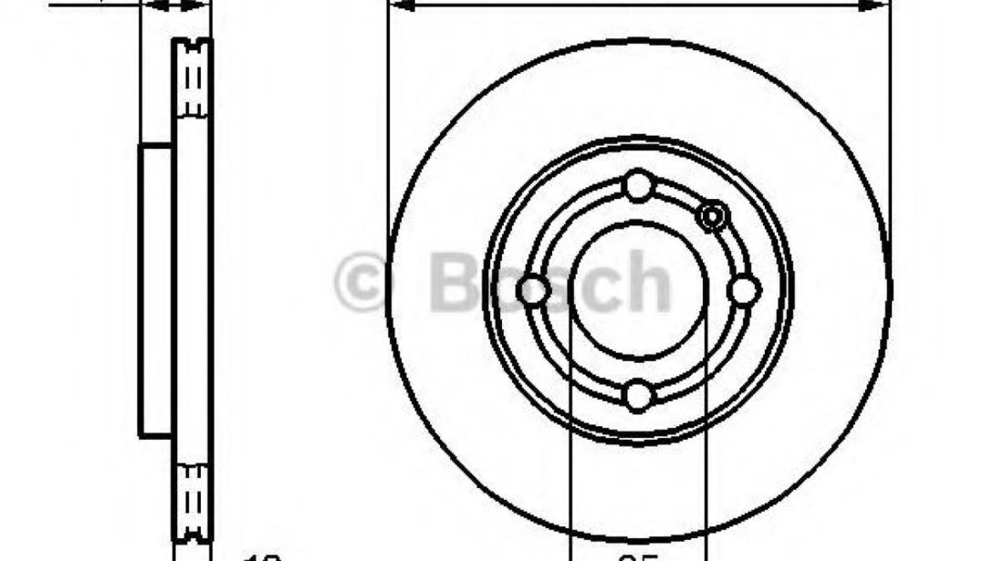 Disc frana VW POLO (6N1) (1994 - 1999) BOSCH 0 986 478 621 piesa NOUA