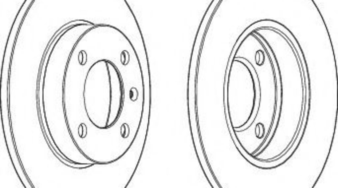 Disc frana VW POLO CLASSIC (6KV2) (1995 - 2006) FERODO DDF042 piesa NOUA