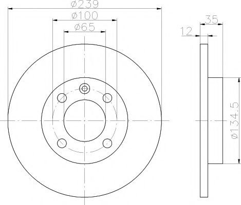 Disc frana VW POLO Variant (6KV5) (1997 - 2001) TEXTAR 92010603 piesa NOUA