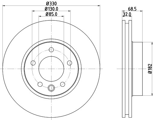 Disc frana VW TOUAREG (7LA, 7L6, 7L7) (2002 - 2010) KRIEGER 0950004188 piesa NOUA