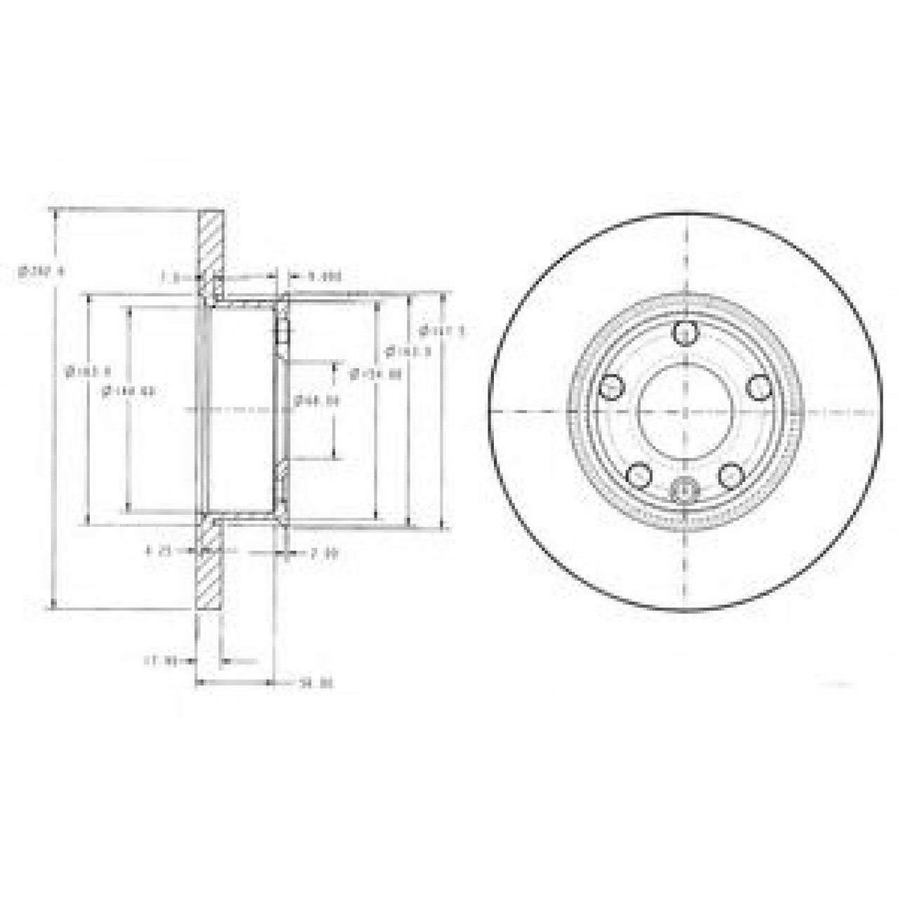 Disc frana VW TRANSPORTER IV bus (70XB, 70XC, 7DB, 7DW, 7DK) (1990 - 2003) DELPHI BG2898 piesa NOUA