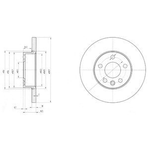 Disc frana VW TRANSPORTER IV bus (70XB, 70XC, 7DB, 7DW, 7DK) (1990 - 2003) KRIEGER 0950004338 piesa ...