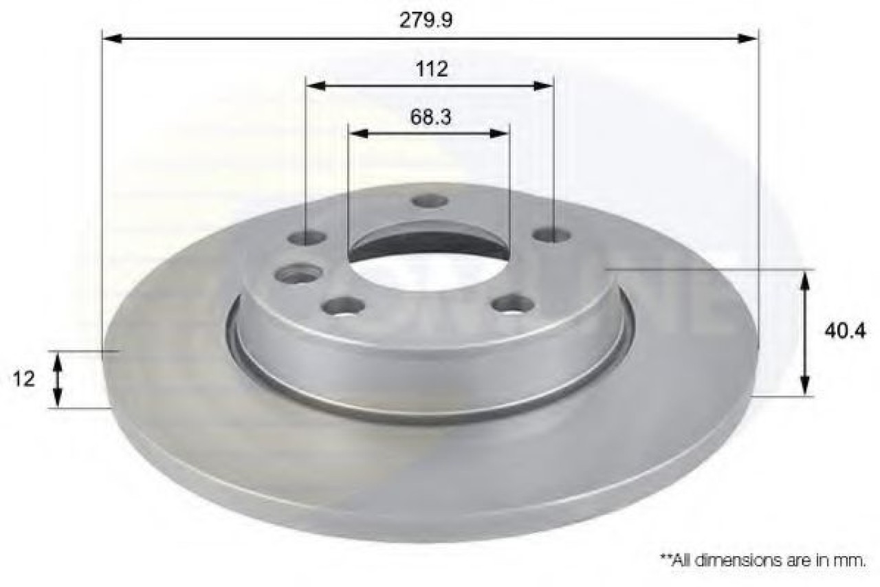 Disc frana VW TRANSPORTER IV caroserie (70XA) (1990 - 2003) COMLINE ADC1426 piesa NOUA