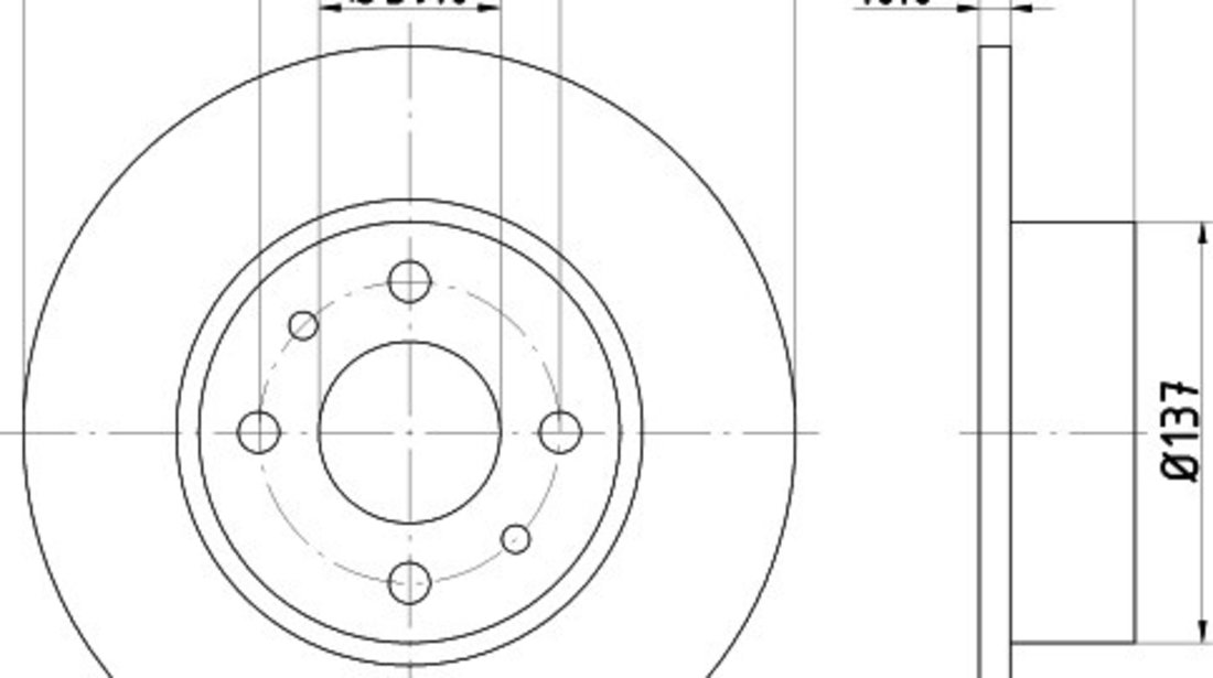 Disc frana VW TRANSPORTER IV caroserie (70XA) (1990 - 2003) KRIEGER 0950004250 piesa NOUA