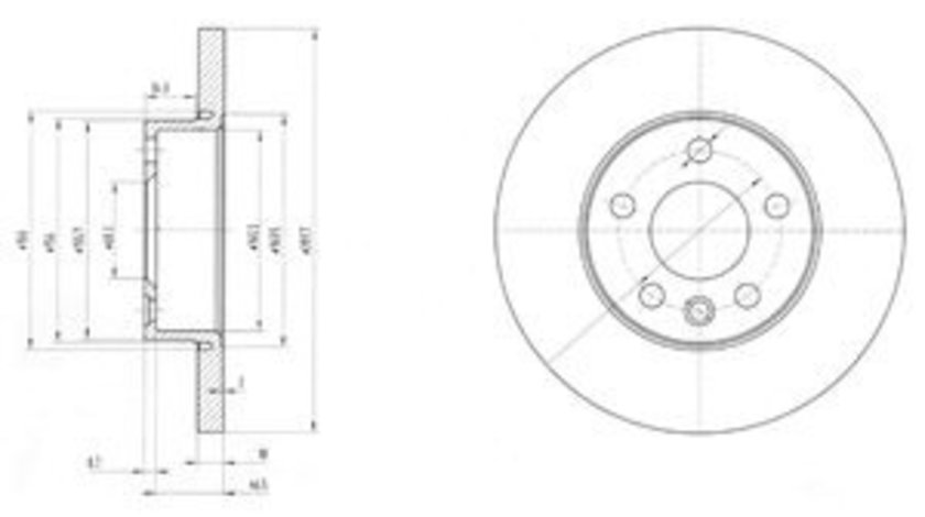 Disc frana VW TRANSPORTER IV platou / sasiu (70XD) (1990 - 2003) KRIEGER 0950004338 piesa NOUA