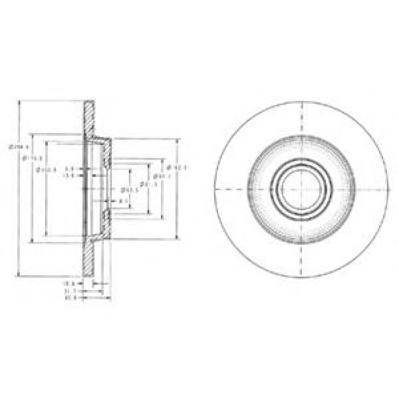 Disc frana VW TRANSPORTER IV platou / sasiu (70XD) (1990 - 2003) DELPHI BG3416 piesa NOUA