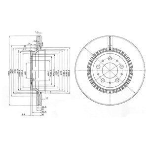 Disc frana VW TRANSPORTER IV platou / sasiu (70XD) (1990 - 2003) KRIEGER 0950004339 piesa NOUA