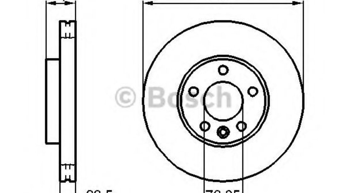 Disc frana VW TRANSPORTER V bus (7HB, 7HJ, 7EB, 7EJ, 7EF, 7EG, 7HF, 7EC) (2003 - 2016) BOSCH 0 986 479 B88 piesa NOUA