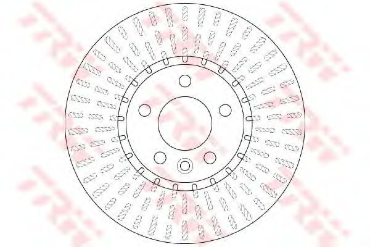 Disc frana VW TRANSPORTER V caroserie (7HA, 7HH, 7EA, 7EH) (2003 - 2016) TRW DF6499S piesa NOUA