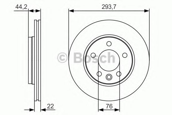 Disc frana VW TRANSPORTER V platou / sasiu (7JD, 7JE, 7JL, 7JY, 7JZ, 7FD) (2003 - 2016) BOSCH 0 986 479 S06 piesa NOUA