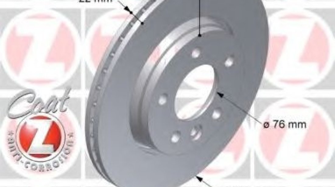 Disc frana VW TRANSPORTER VI platou / sasiu (SFD, SFE, SFL, SFZ) (2015 - 2016) ZIMMERMANN 600.3232.20 piesa NOUA