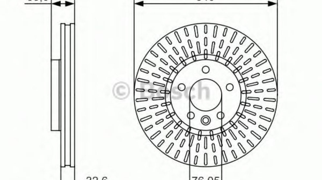 Disc frana VW TRANSPORTER VI platou / sasiu (SFD, SFE, SFL, SFZ) (2015 - 2016) BOSCH 0 986 479 546 piesa NOUA