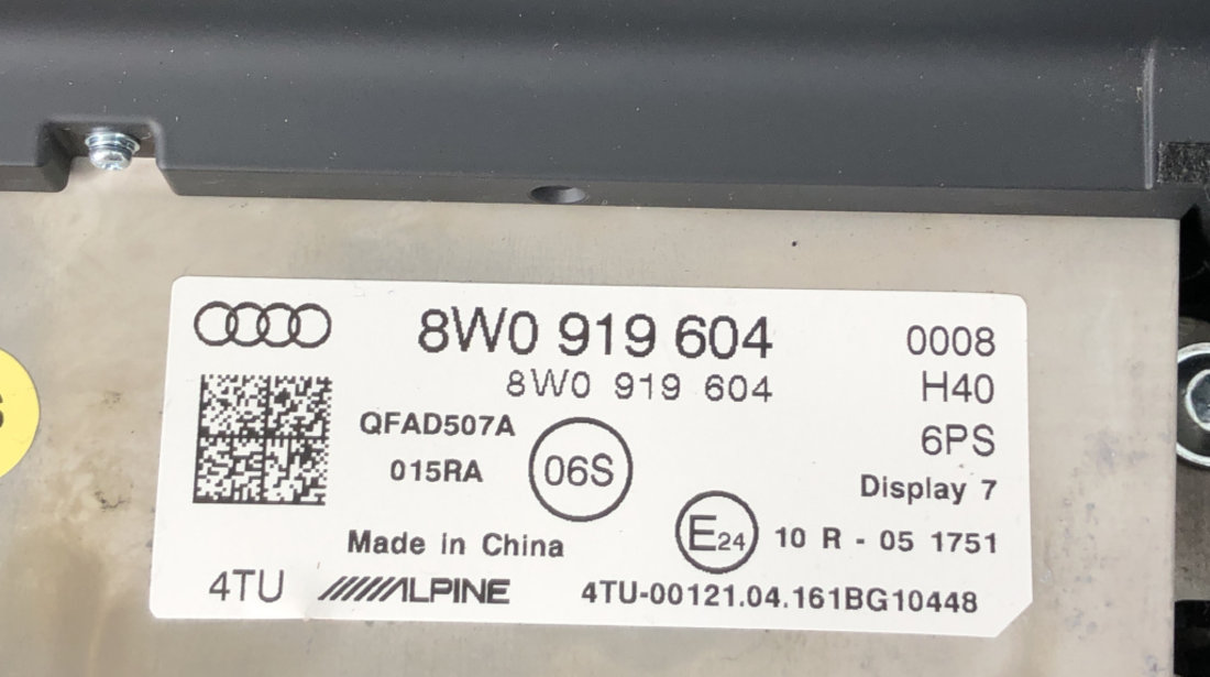 Display central Audi A4 B9 2.0tdi Quattro sedan 2017 (8W0919604)