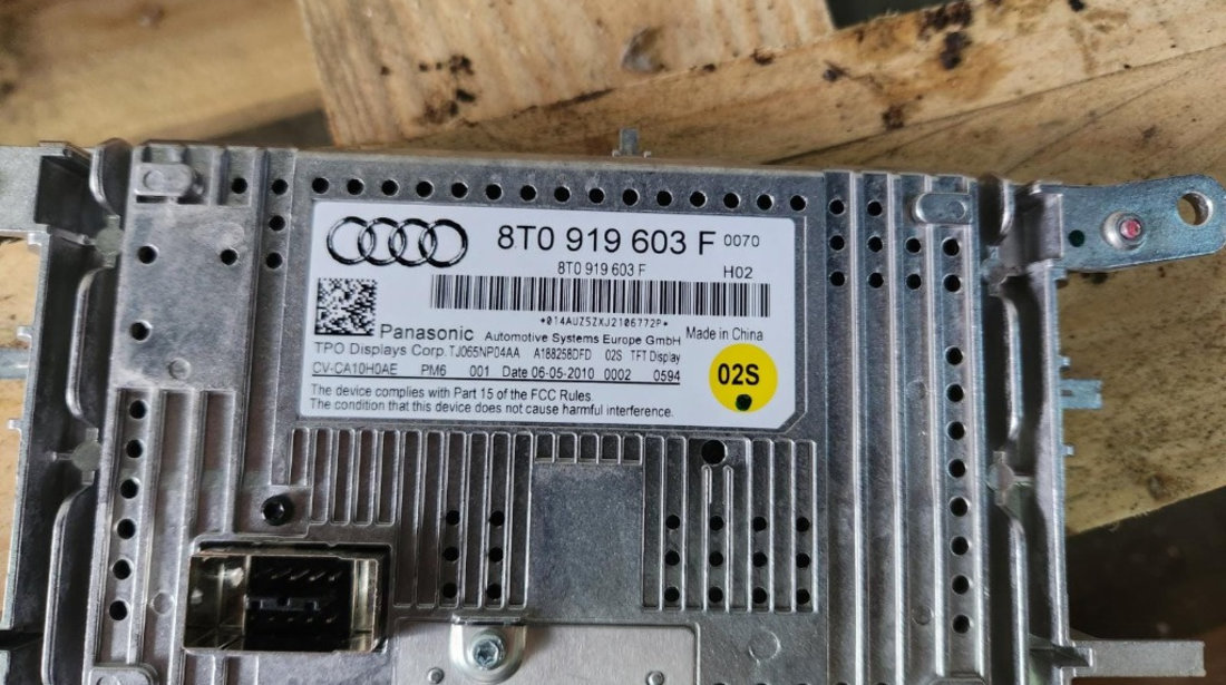 Display Navigatie Audi A4 B8 1.8 TFSI combi an de fabricatie 2011 Cod : 8T0919603F