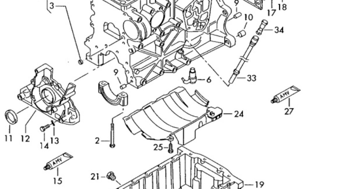 Distantier cutie de viteze VOLKSWAGEN TOURAN (1T1, 1T2) [ 2003 - 2010 ] TDI (BKC, BLS, BXE) 77KW|105HP OEM 038103645E