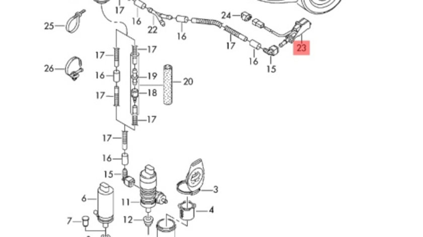 Duza spalator parbriz dreapta Seat Ibiza (6J5) Hatchback 2008 1.4 B OEM 6J0955986A