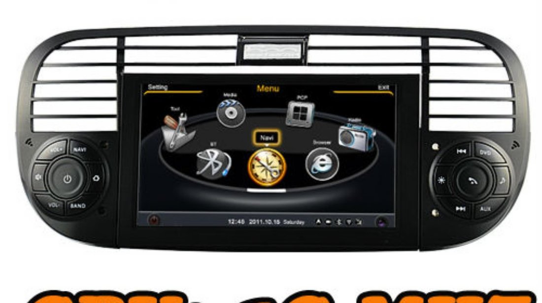 DVD AUTO Navigatie Dedicata Fiat 500 Witson W2 C315 Platforma S100 Procesor  Dual Core A8 1ghz 512 Ddr 2 Dvd Gps Tv Dvr Carkit Preluare Agenda  Telefonica Model 2014 #23721