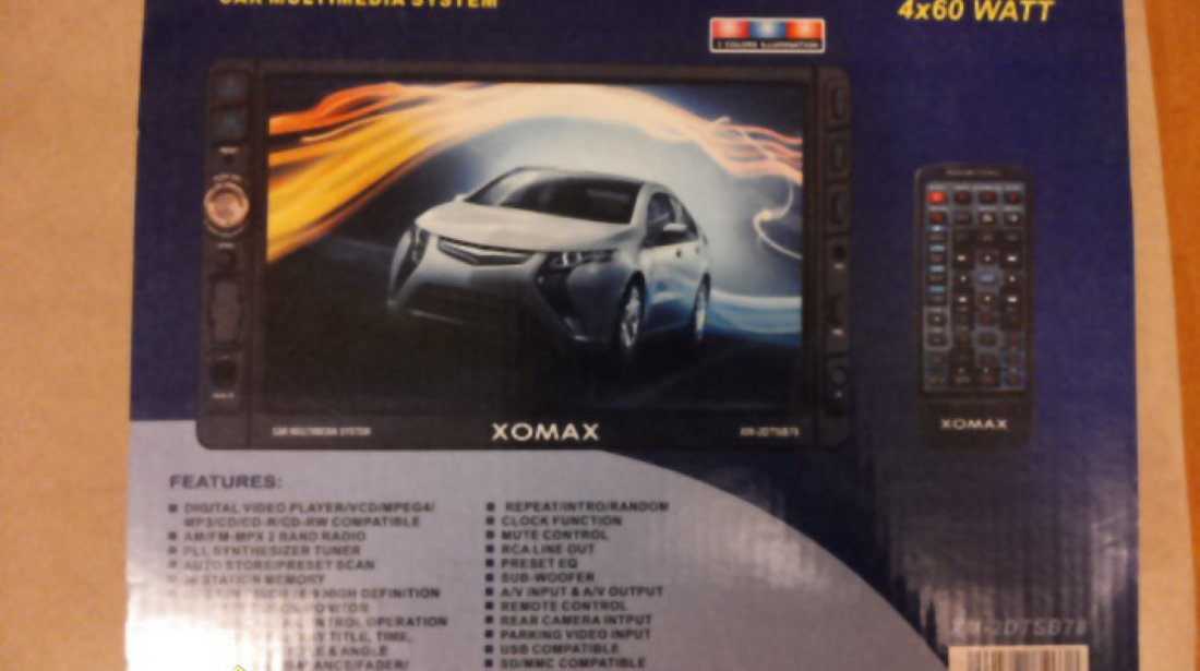 DVD auto Xomax nou cu fata detasabila excelent pt golf 4 bora skoda golf 5  vw pasat si alte masini #152687