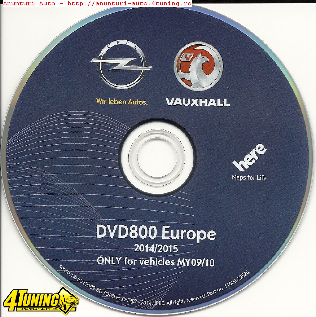 DVD CD navigatie Opel Insignia Astra Cd500 Dvd800 harti navigatie 2014  #69984