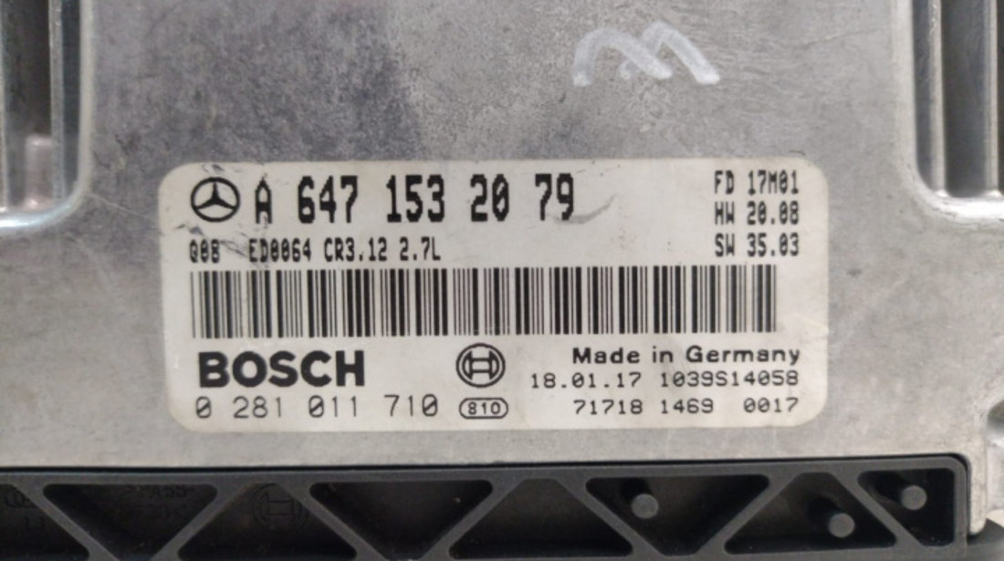 ECU Calculator Motor 2.7, cod A6471532079 Bosch A6471532079 Mercedes-Benz E-Class W211/S211 [2002 - 2006]