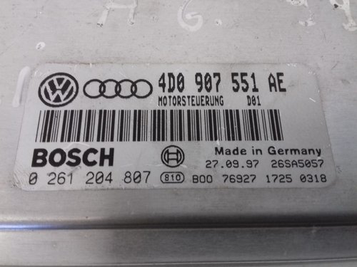 ECU Calculator Motor Audi A4 2.8, 0261204807, 4D0907551AE