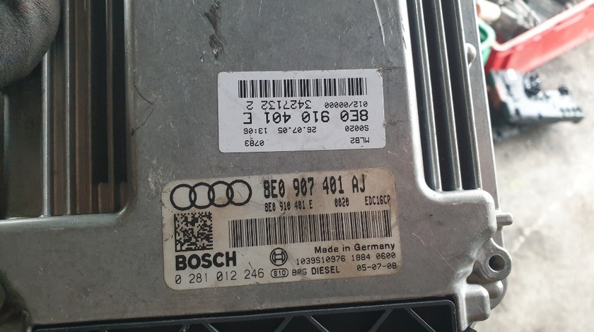 ECU Calculator motor Audi A4 3.0TDI 204Cp BKN 8E0907401AJ 0281011760