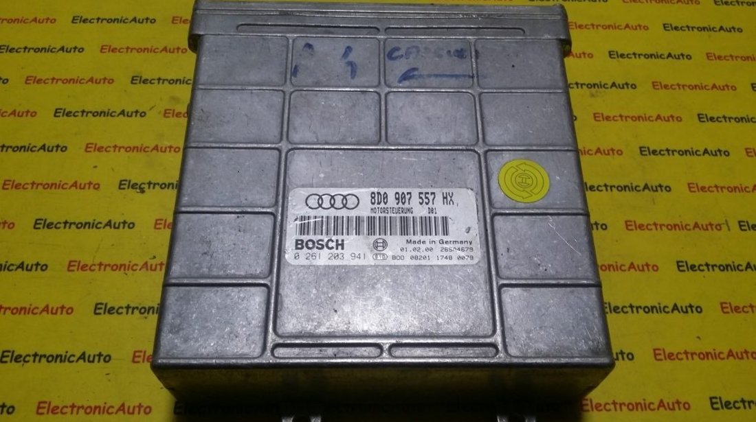 ECU Calculator motor Audi A4 8D0907557HX, 0261203941