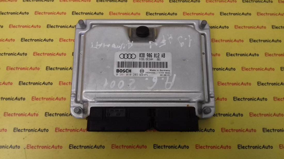 ECU Calculator Motor Audi A6 1.9 TDI, 038906012AB, 0281010203