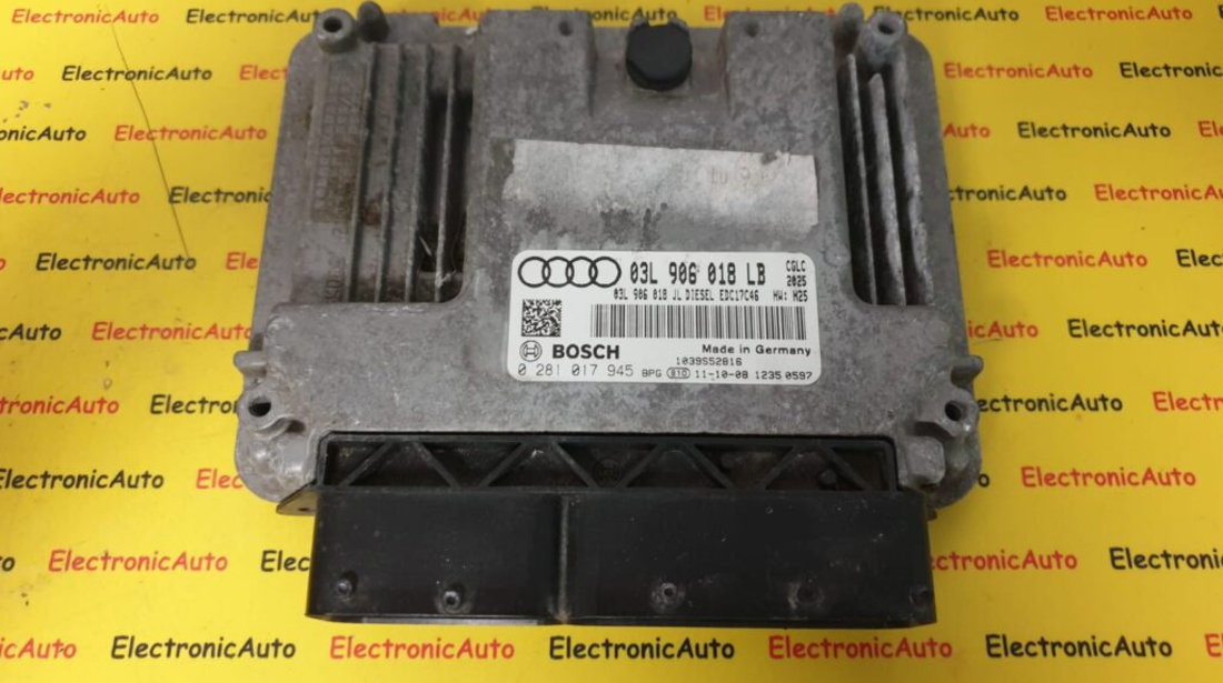 ECU Calculator Motor Audi A6 2.0TDi, 0281017945, 03L906018LB, 03L906018JL, EDC17C46