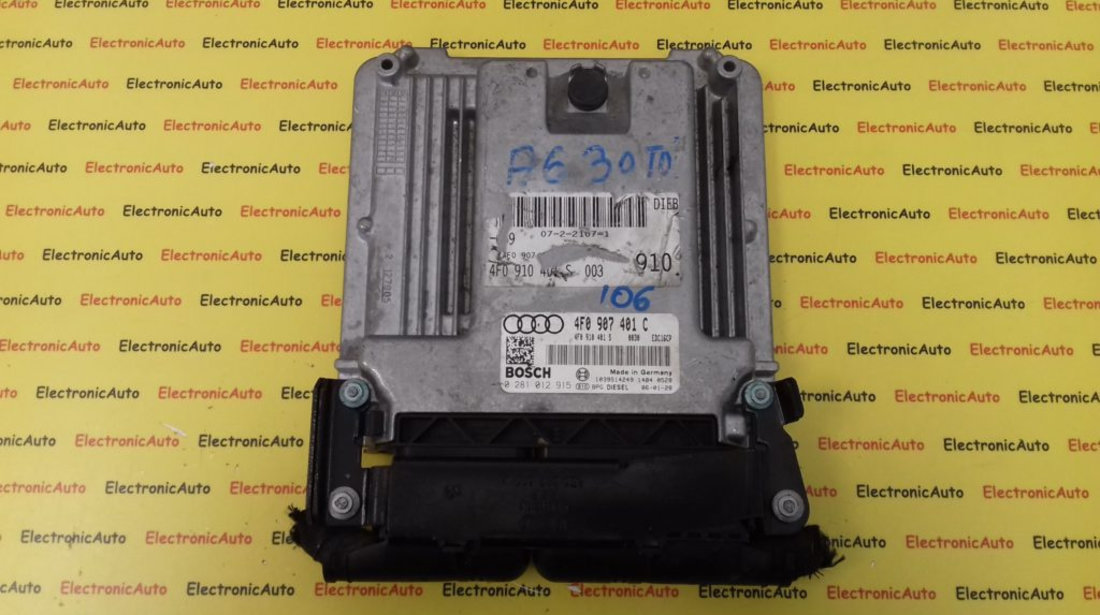 ECU Calculator motor Audi A6 3,0TDI 0281012915, 4F0907401C