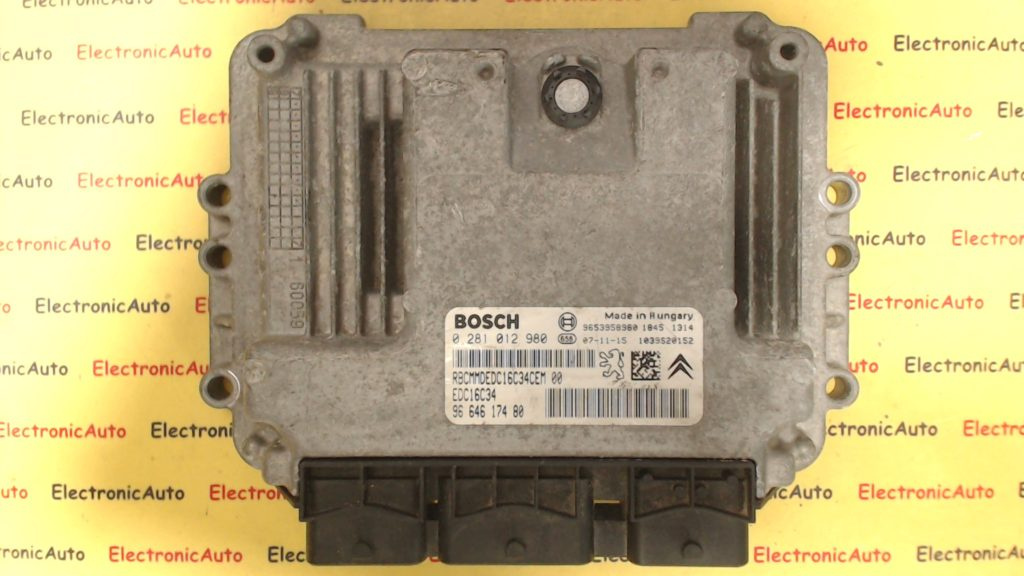 ECU Calculator motor Citroen C4 1.6HDI 0281012980, 9664617480