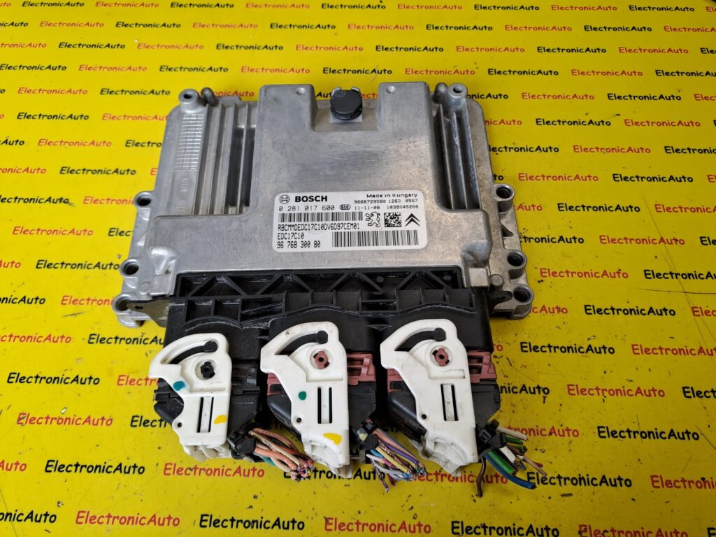 ECU Calculator motor Citroen, Peugeot 1.6, 0281017600, 9676830080,