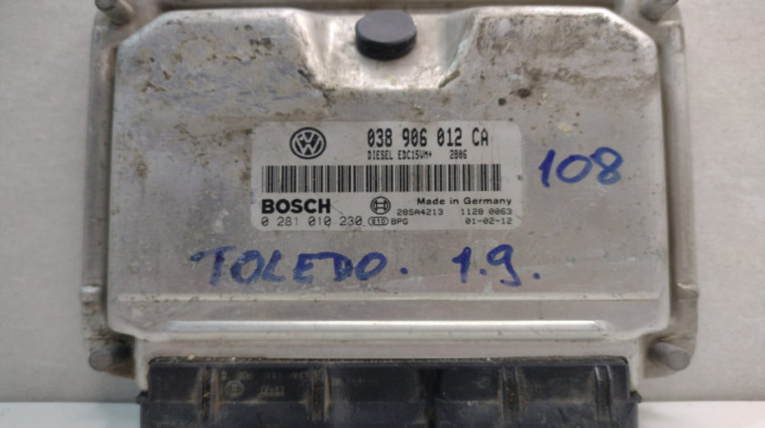 ECU Calculator Motor, Cod 0281010230, 038906012CA Bosch Seat Toledo