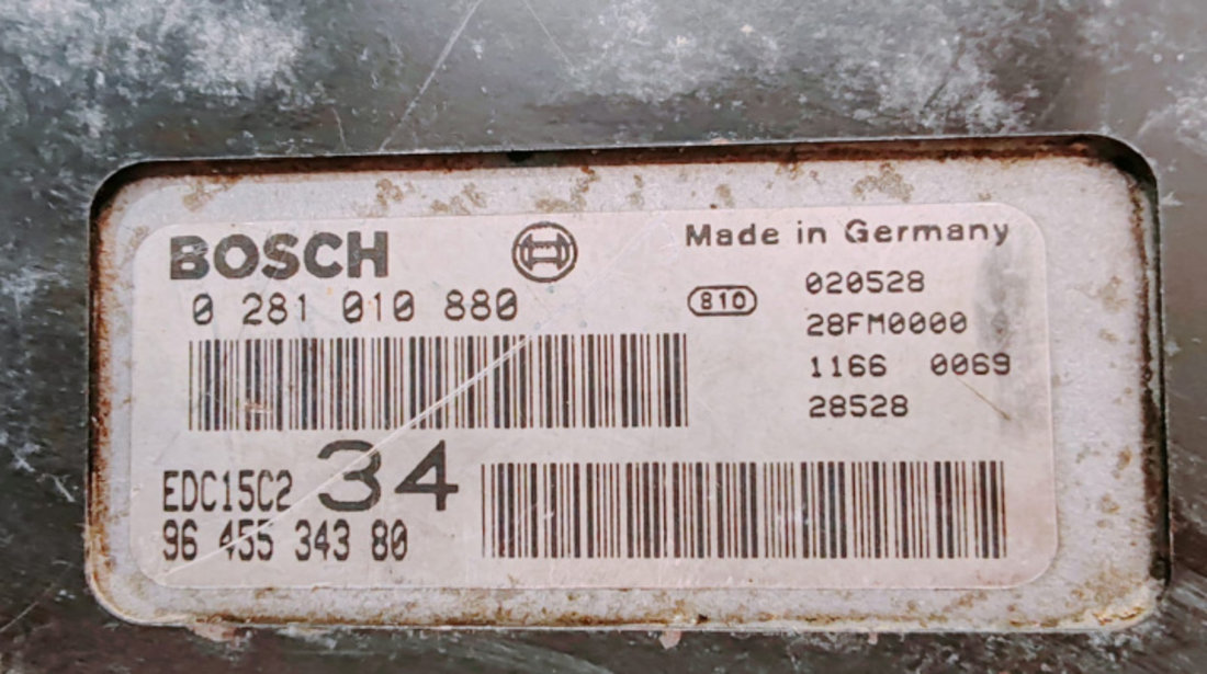 ECU Calculator Motor, cod 0281010880 Bosch 0281010880 Peugeot 607 [facelift] [2004 - 2008]