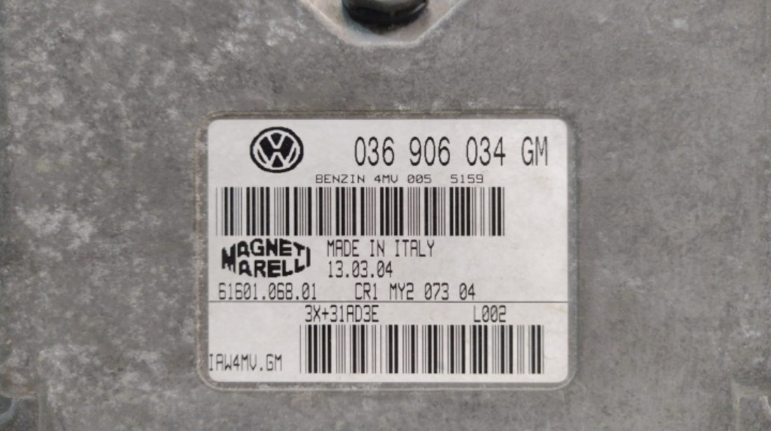 ECU Calculator Motor, Cod 036906034GM Magneti Marelli Volkswagen VW Polo 4 9N [2001 - 2005]