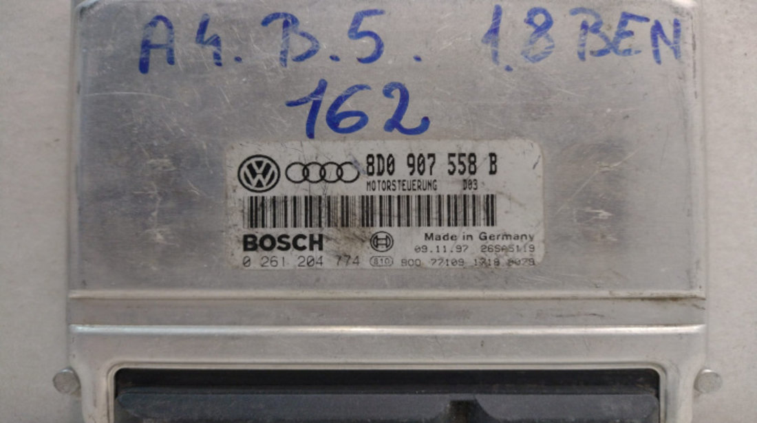 ECU Calculator Motor, Cod 8D0907558B Bosch Audi A4 B6 [2000 - 2005]