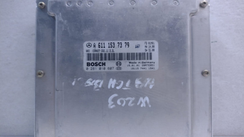 ECU Calculator Motor, cod A6111537379 Bosch A6111537379 Mercedes-Benz C-Class W203/S203/CL203 [2000 - 2004]