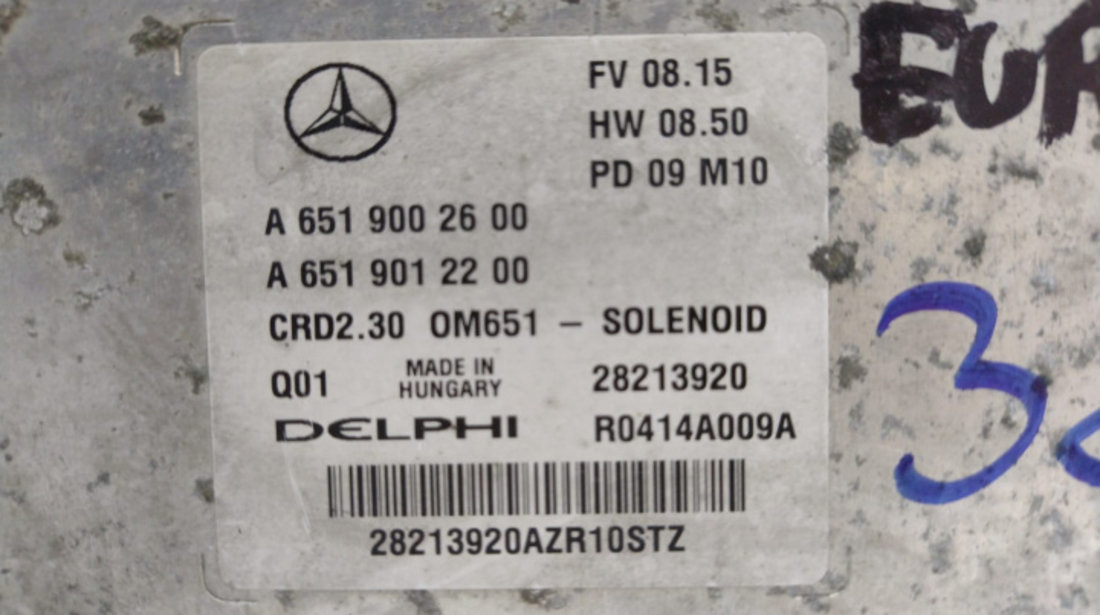 ECU Calculator Motor, cod A6519002600 Bosch A6519002600 Mercedes-Benz Sprinter 2 906 [2006 - 2013]