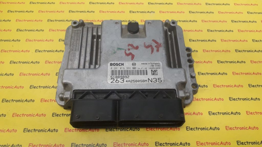 ECU Calculator motor FIAT DOBLO 0281016966, 51889892,